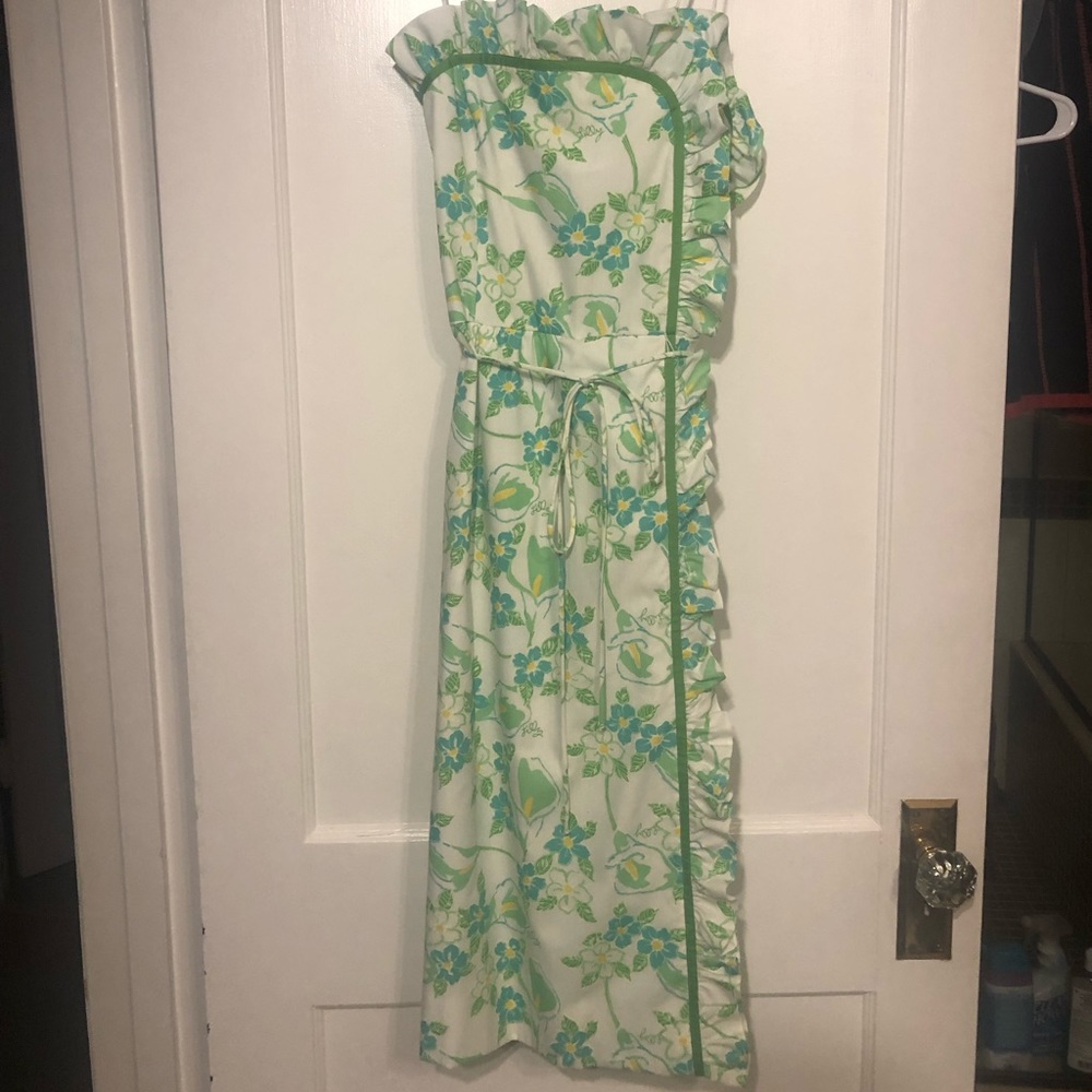 Vintage 1960s Lilly Pulitzer Wrap Ruffle Dress